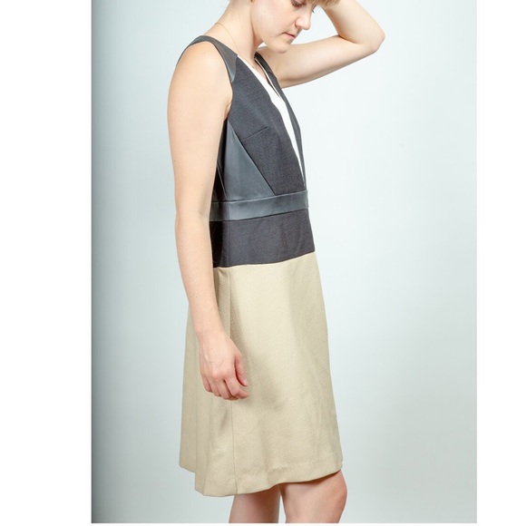 Ann Taylor Color-block Neutrals Dress - Picture 1 of 6